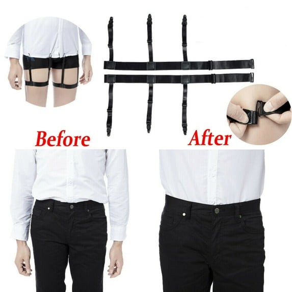 Men's Shirt Stays for Shirt Tucking, Shirt Garter and holder Securing Shirt Position for Men
