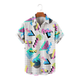 thumbnail image 1 of Men's Shirt Vintage Retro 80s 90s Geometric Prevalent Soft Attractive Design Graphic T-Shirt for Adult for Gift to Husbund, 1 of 12