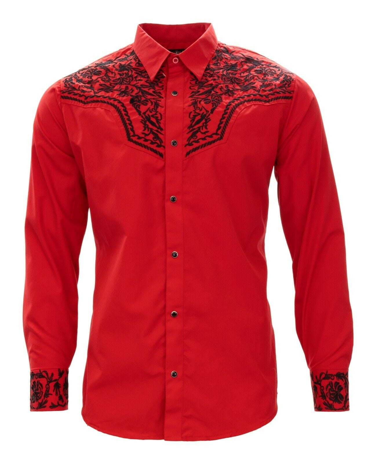 Men's Shirt Western Embroidered Estilo El Senor de los Cielos