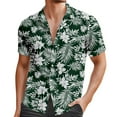 thumbnail image 1 of Men's Shirts Beach Comfortable Loose Business Casual Collar Button Open Short Sleeve Shirt Top L, 1 of 4