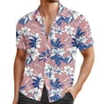thumbnail image 1 of Men's Shirts Beach Trendy Comfortable Loose Casual Collar Button Open Short Sleeve Shirt Top M, 1 of 4