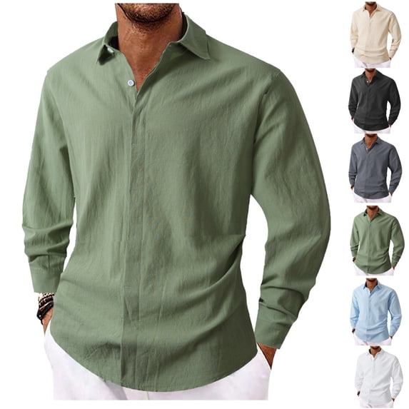 Men's Shirts Casual Fashion Long Sleeves Button Down Shirt Lightweight Comfortable Business Vacation Tops