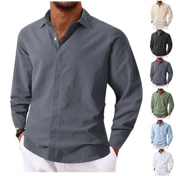 Men's Shirts Casual Fashion Long Sleeves Button Down Shirt Lightweight Comfortable Business Vacation Tops