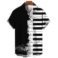 thumbnail image 1 of Men's Shirts For Men Funny Piano keys 3d Print Tops Casual Men's Clothing Summer Short Sleeved Tops Tee Loose Oversized Shirt, 1 of 6