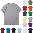 thumbnail image 1 of Men's Shirts Mens Loose Fit Heavyweight Short Men Solid Color Fashion Casual Ventilate Round Neck Exercise Short Sleeve Gray XXXL, 1 of 3