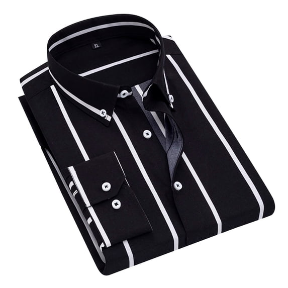 Men's Shirts Multi-Color Classic Long Sleeve Slim Fit Casual Shirts Business Formal Office Outfits Button Down Shirts