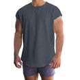 thumbnail image 1 of Men's Shirts Short Sleeve Crew Neck Basic Dark Gray Athletic Shirt Tees Mens Shirts Casual, 1 of 7