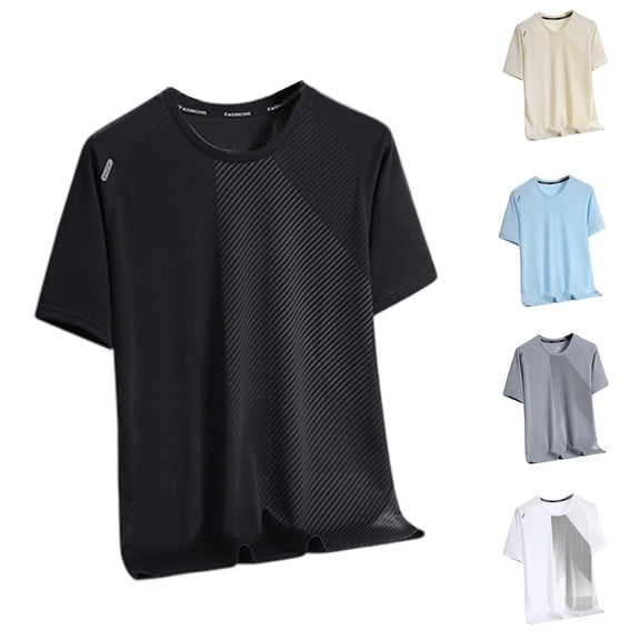 Men's Shirts Short Sleeve Pack Crewneck Classic Jersey Tee Classic Fit Undershirt Tee Tops Bulk Fashion Casual Athletic Short Sleeve (White,XXL)