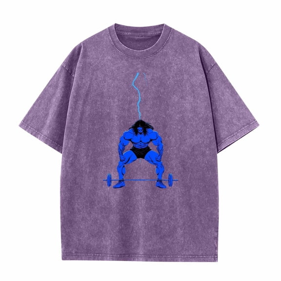 Men's Shirts Short Sleeve T Shirt Under $5 Fashionable and Comfortable T-shirt Personalized Batik Washed Top