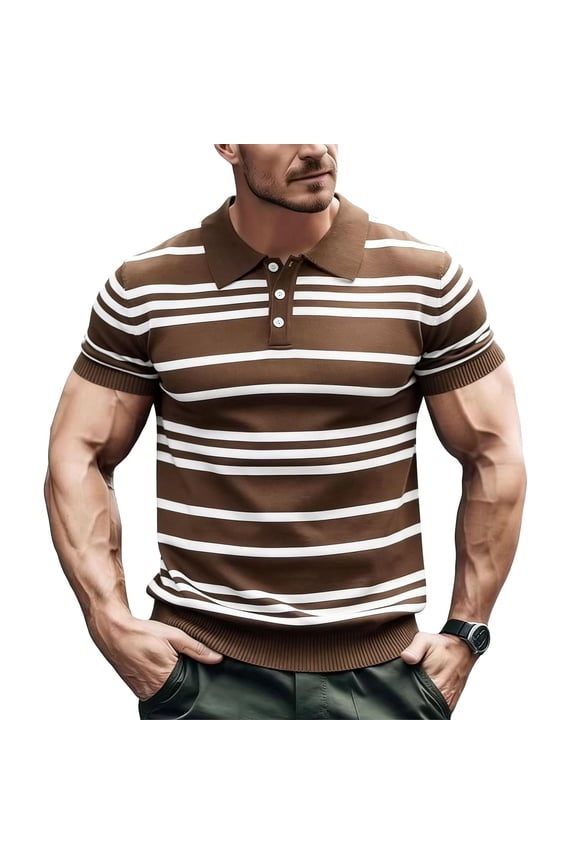 Men's Shirts Short Sleeves Button-Down Print Clothing Apparel Fashion Designer Casual Breathable Shirts Coffee L