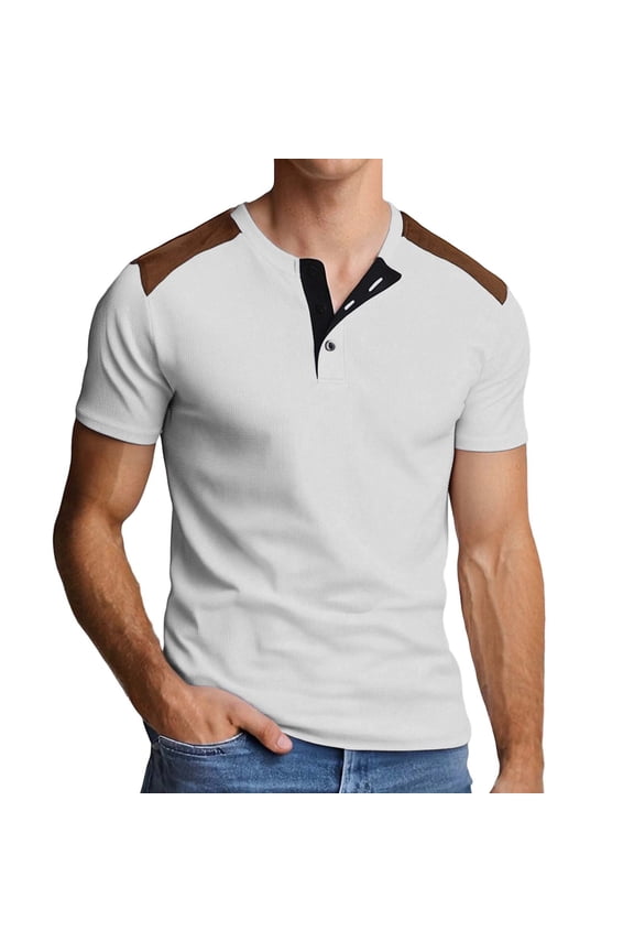 Men's Shirts Slim Fit Zip Casual Summer Breathable Stretchable Comfortable Short Sleeve Tops