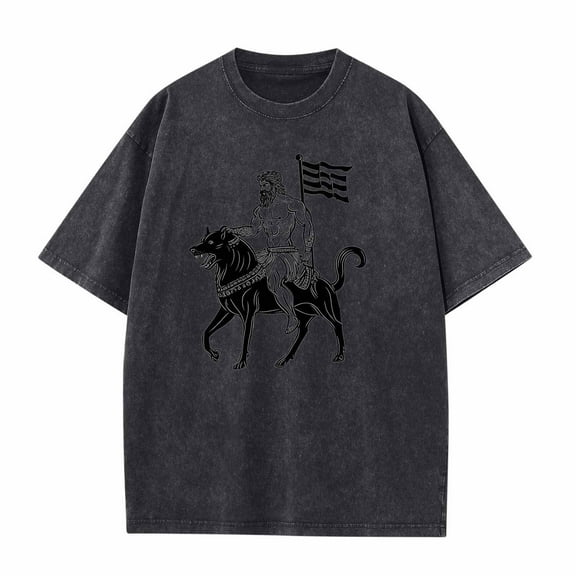 Men's Short Sleeve Graphic Tee Under $10 100% Cotton Batik Print Washed T-Shirt Fashion Comfortable Fit