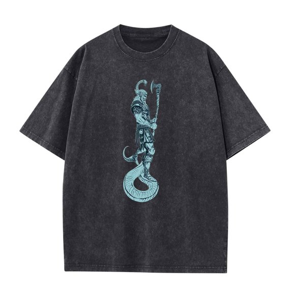 Men's Shirts Under $5 Graphic Tee Fashionable and Comfortable Short Sleeved T-shirt Personalized Batik Washed Top