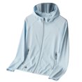 thumbnail image 1 of Men's Shirts,Womens Casual Ice Silk Breathable Sun Protective Clothing All Over Cover Up for Summer Outdoor,Men's T-Shirts,Z02 Light Blue,3XL, 1 of 6