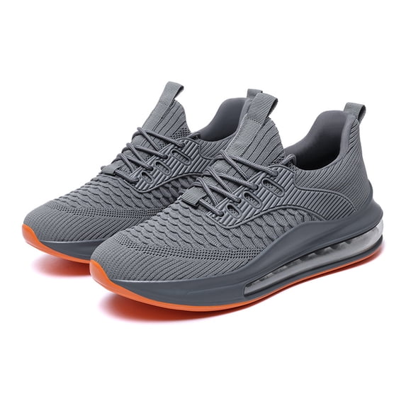 Men's Shock Absorbing Air Cushion Running Sneakers, Breathable Lightweight Gym Fitness Walking Athletic Shoes