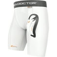 thumbnail image 1 of Men's Shock Doctor 251 Core Double Compression Short With Bio-Flex Cup (White L), 1 of 2