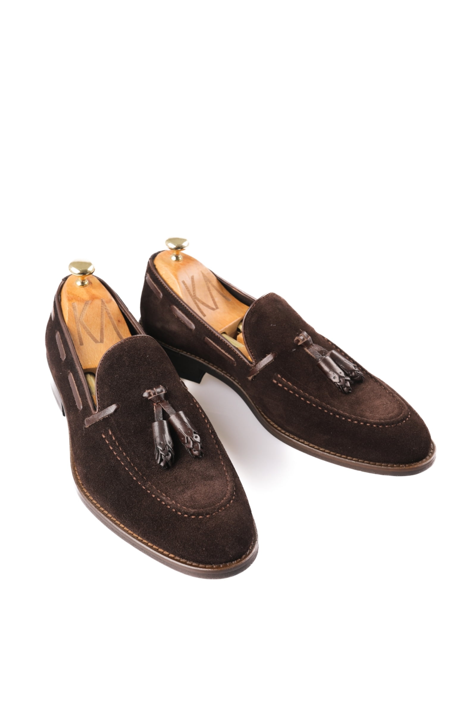 Men's Shoes, 100% Leather Stylish and Classic Brown Suede Loafer Shoes ...