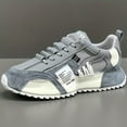 thumbnail image 1 of Comfy Trendy Platform Shoes For Outdoor Walking Jogging Camping, All Seasons Men's Lace Up Sneakers, 1 of 8