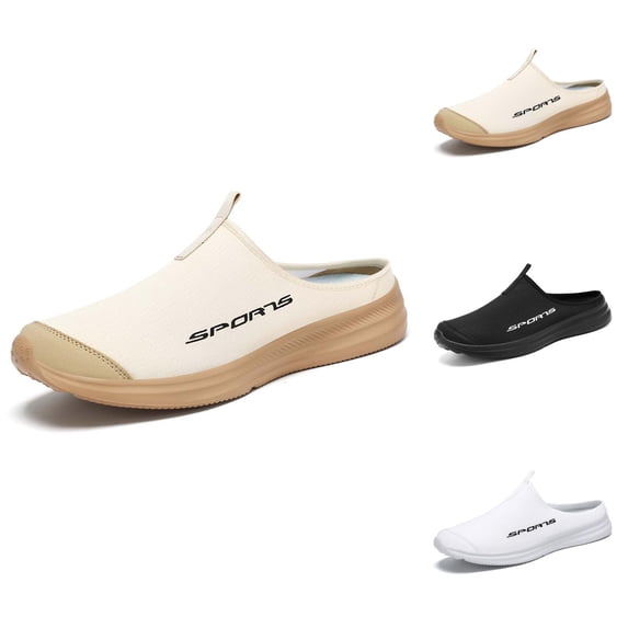 Men's Shoes New Summer Slippers Lightweight Casual Shoes Soft Bottom Half Toe A Stirrup Shoes Male Mens Shoe