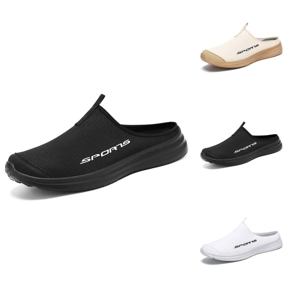 Men's Shoes New Summer Slippers Lightweight Casual Shoes Soft Bottom Half Toe A Stirrup Shoes Male Shoe Men