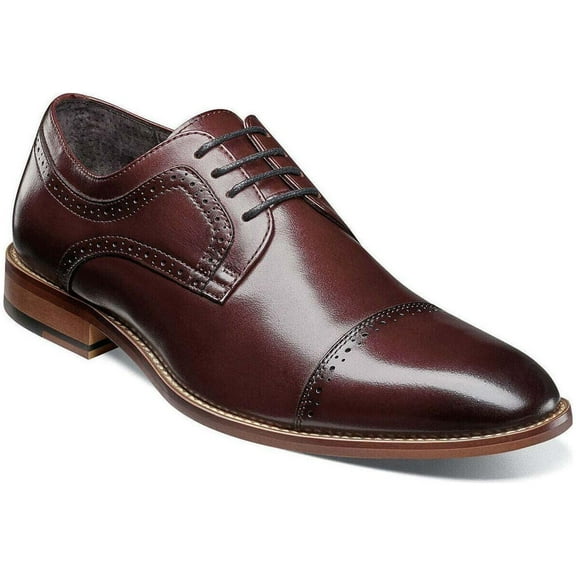 Men's Shoes Stacy Adams Dickinson Oxford Burgundy Leather 25066-601