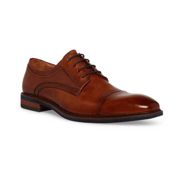 Men's Shoes Steve Madden Soft Leather upper Lace Up Navin Brandy