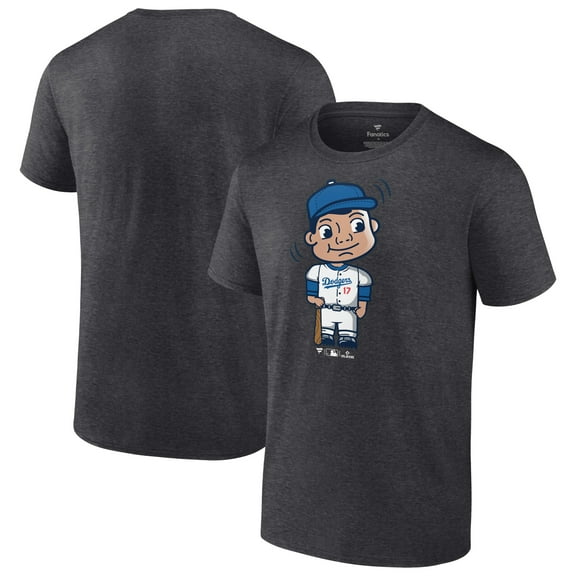 Men's Shohei Ohtani Charcoal Los Angeles Dodgers 17 Bobble T-Shirt