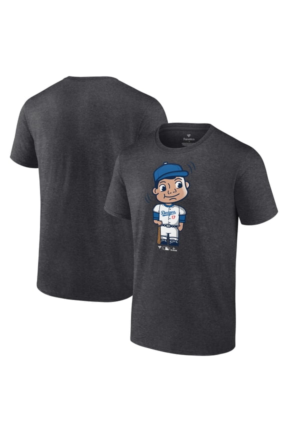 Men's Shohei Ohtani Charcoal Los Angeles Dodgers 17 Bobble T-Shirt