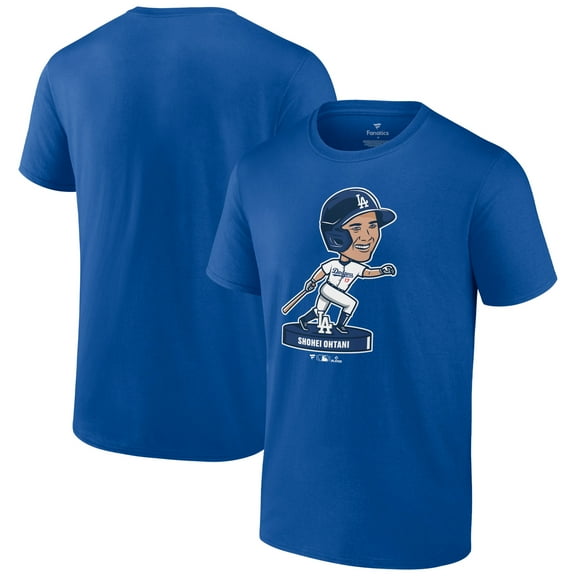 Men's Shohei Ohtani Royal Los Angeles Dodgers Bobble Head T-Shirt
