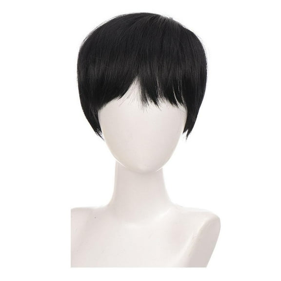 Men's Short Hair Wig Made of High Temperature Fiber for Realistic Look