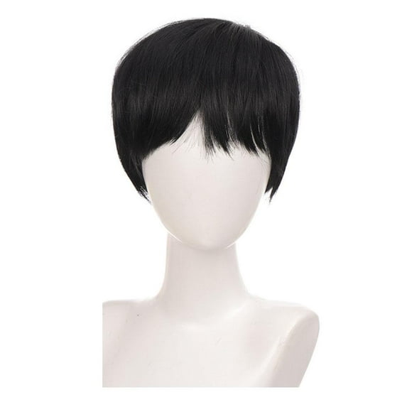 Men's Short Hair Wig Made of High Temperature Fiber for Realistic Look