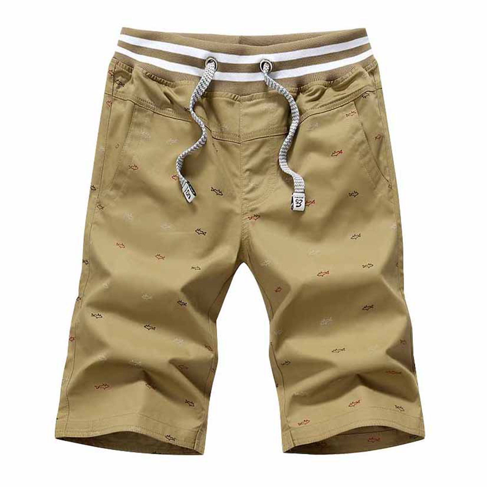 Men's Short Pants 5 Quarter Pants Loose Casual Plus Plus Size Linen ...