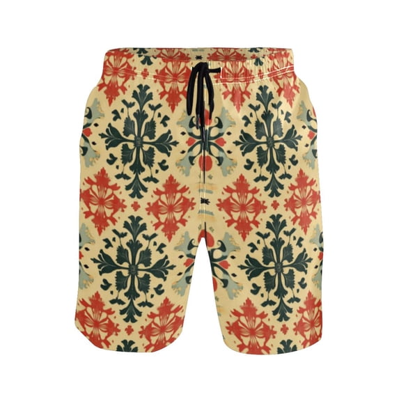 Men's Short Pants Beach Pants Men's Beach Shorts Short Pants Quick Drying Pants Lightweight and Breathable Fashionable and Unique L Christmas Pattern