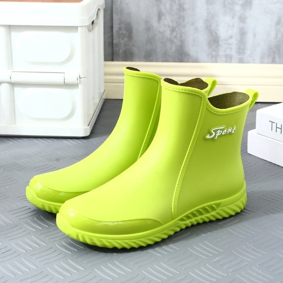 Men's Short Rain Boots – Waterproof Boots with Anti-Slip Sole for Gardening, Fishing, Work