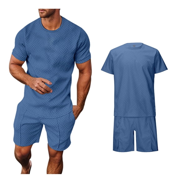 Men's Short Sets 2 Piece Set Men's T Shirts Short Sleeve & Shorts Summer Clothes for Men Beach Outfits Fashion Clothing