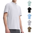 thumbnail image 1 of Men's Short Sleeve 1/4 Zip Golf Shirt Quick Dry Mock Neck Performance Athletic Top with Zipper Pocket Micro-grid Breathable Workout Tee for Running Hiking Tennis, 1 of 3