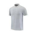 thumbnail image 1 of Men's Short Sleeve 1/4 Zip Golf Shirt Quick Dry Mock Neck Performance Athletic Top with Zipper Pocket Micro-grid Breathable Workout Tee for Running Hiking Tennis, 1 of 9