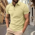 thumbnail image 1 of Men's Short Sleeve Button Down Shirt Collared Casual Summer Tops Comfy Breathable Fashion Loose Fit Beach T-shirts, 1 of 6