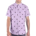 thumbnail image 1 of Men’s Short Sleeve Button Down Shirt – Funny Fox Print Casual Novelty Collared Top for Summer, Vacation, and Parties, 1 of 5