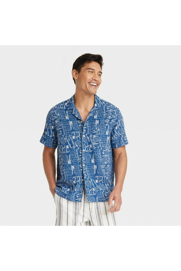 Men's Short Sleeve Button-Down Shirt - XL - Goodfellow Co