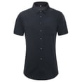 thumbnail image 1 of Men's Short Sleeve Button Down Short Sleeve Dress Shirt Men Mens Casual Shirts Summer White Dress Shirt for Men Short Sleeve Deals of The Day, 1 of 5