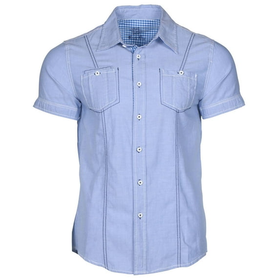 Men's Short Sleeve Casual Button Down Shirt