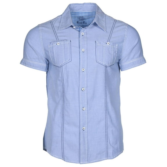Men's Short Sleeve Casual Button Down Shirt