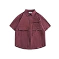 thumbnail image 1 of Men's Short Sleeve Casual Shirts with -Pockets for Everyday Wear Trendy Button Down Design Suitable for Spring and Summer Activities Mens T-Shirts Graphic Medium Cotton with Pocket, 1 of 4