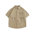 thumbnail image 1 of Men's Short Sleeve Casual Shirts with -Pockets for Everyday Wear Trendy Button Down Design Suitable for Spring and Summer Activities Mens T-Shirts Graphic Medium Cotton with Pocket, 1 of 9