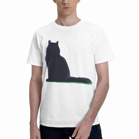 Men's Short Sleeve Cotton Tees Shirts Soft Fashion Print T-Shirts Casual Graphic Crewneck Tops S-5XL