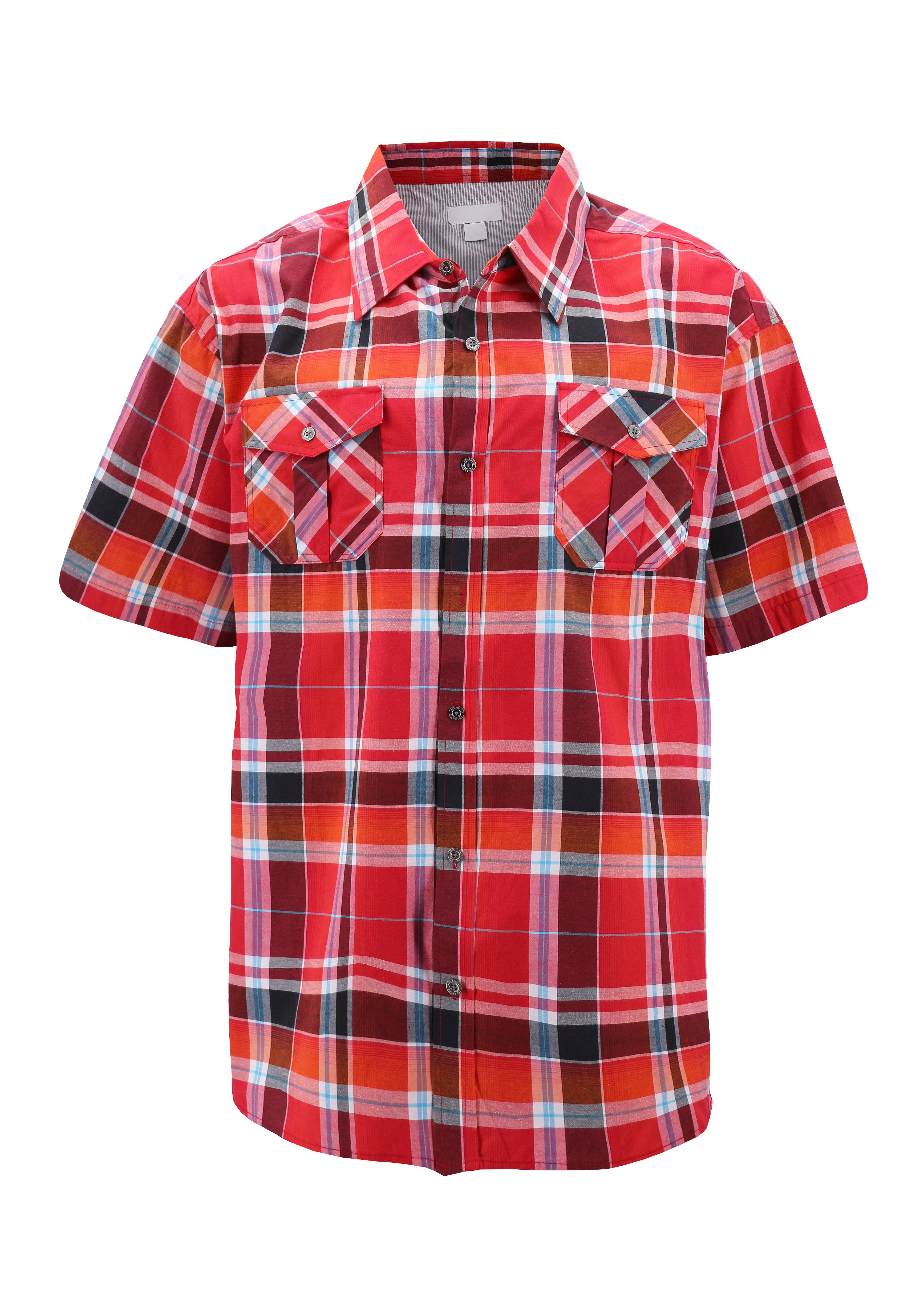 Men’s Short Sleeve Cowboy Button Down Casual Plaid Pattern Western