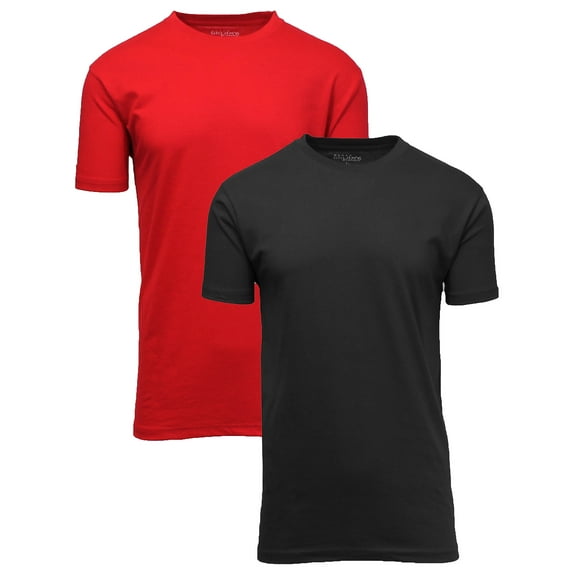 Men's Short Sleeve Crew Neck Cotton Blend Classic Tee (S-3XL) 2 Pack