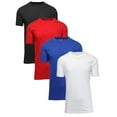 thumbnail image 1 of Men's Short Sleeve Crew Neck Cotton Blend Classic Tee (S-3XL) 4 Pack, 1 of 7