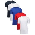 thumbnail image 1 of Men's Short Sleeve Crew Neck Cotton Blend Classic Tee (S-3XL) 5 Pack, 1 of 7